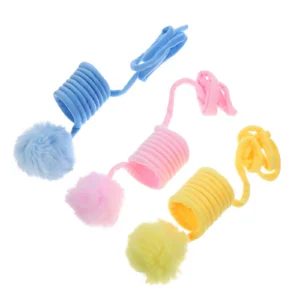 3Pcs Cat Scratching Balls High-Durability Spring Bell Indoor Kitten Scratchers Reusable Bounce Cat Balls Kitten Scratcher