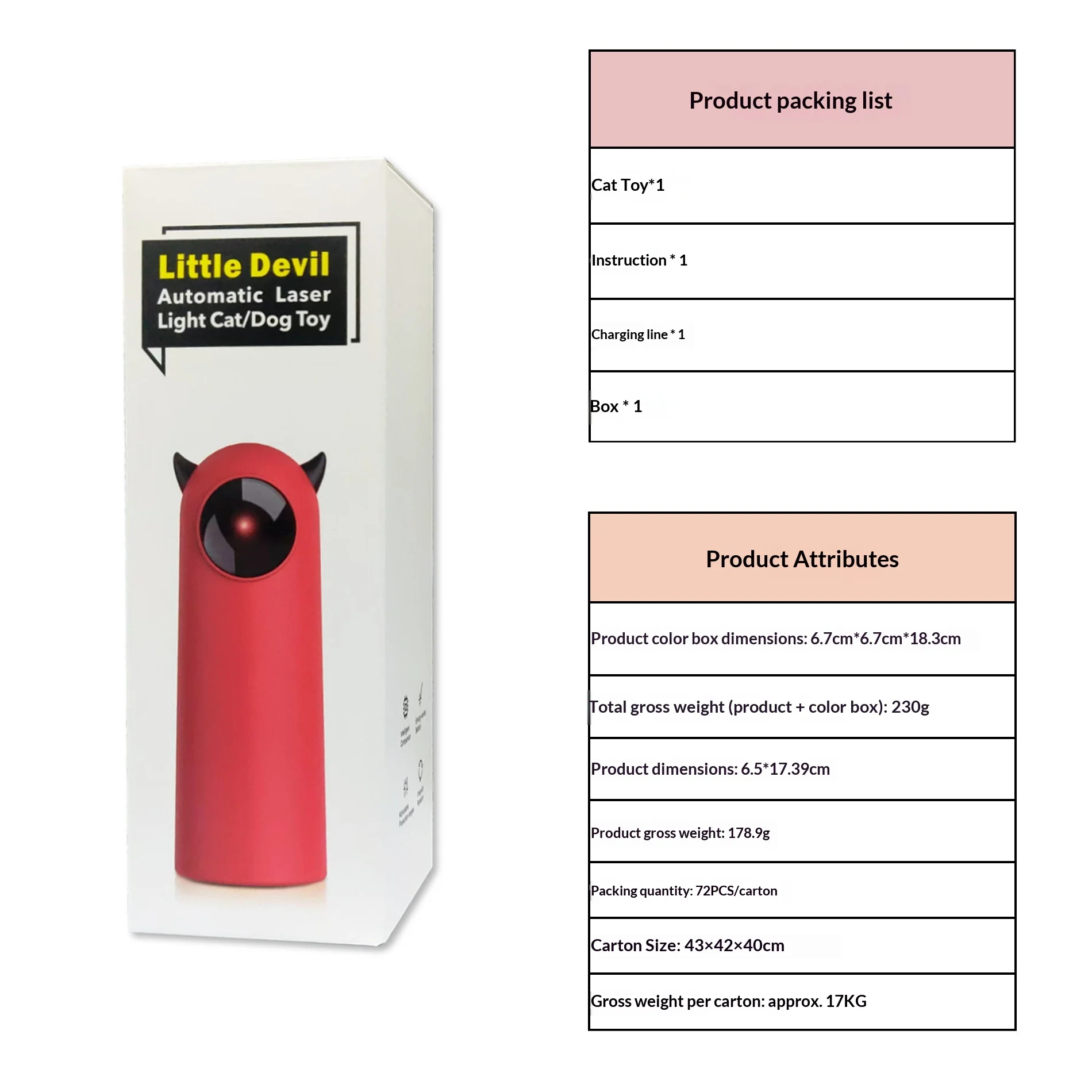 Dicway Little Devil Rechargeable Automatic Infrared Laser Cat Dog Toy Self Playing Interactive Pet Toy For Indoor Pets
