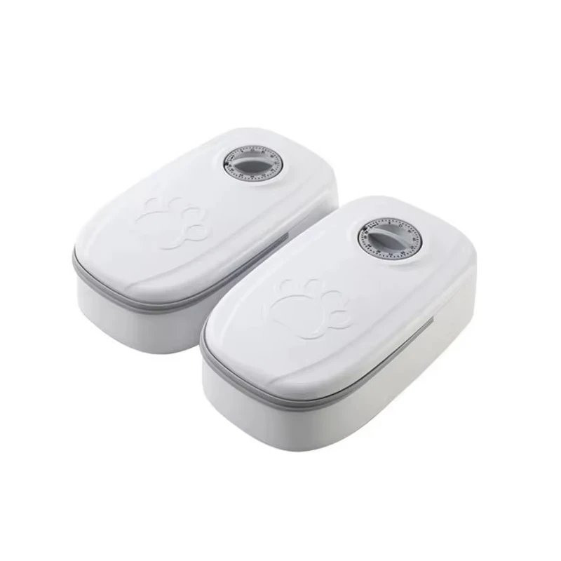 2 Meals Timed Automatic Dog Feeder Dual Bowls Smart Cat Food Dispenser Wet Dry Pet Food Dispenser Pet Feeder Cat Accessories - Image 9