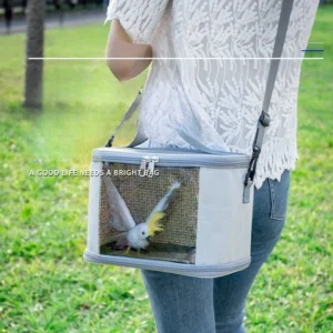Portable Oxford Fabric Pet Carrier Backpack for Birds Parrot Hamster Hedgehog Travel Cage Handheld Breathable