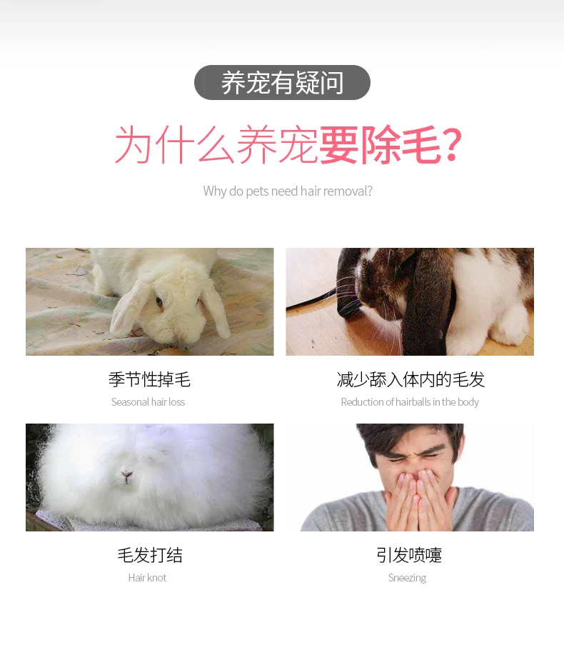 Pet Rabbit Brush Grooming Comb Dutch Pig Dogs Combs Dry Cleaning Brushes Guinea Pig Peines Pets Grooming Needle Comb for Rabbits - Image 2