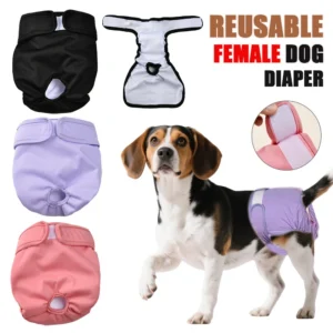 Reusable Female Dog Diapers For Small Big Dogs Washable Adjustable Puppy Nappies Physiological Pant Pet Menstrual Period Panties