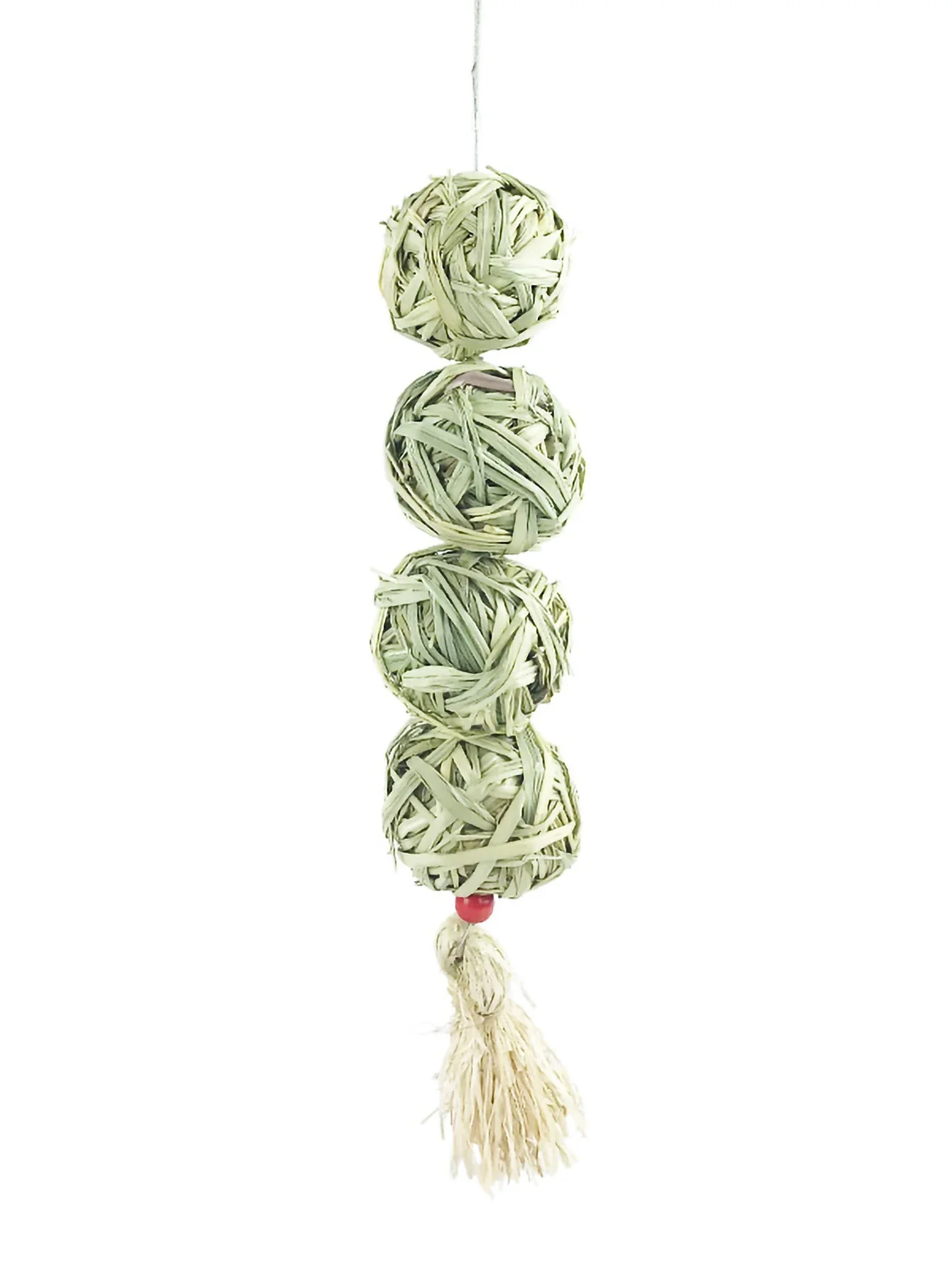 1PC-Pet rabbit grass woven ball hanging string rabbit grinding toy - Image 8