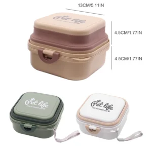 Pet Supplies Portable Dog Double Bowls Tableware Dog Feeder Bowls Folding Pet Bowls Outdoor 2-in-1 Pet Outdoor Travel Supplies