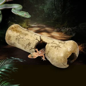 Resin bone-shaped reptile hiding cave, suitable for small reptiles, baby snakes, lizards, geckos