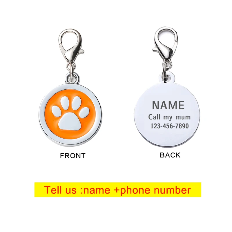 Customizable Dog Collar Address Tags for Dogs Medal with Engraving Name Kitten Puppy Accessories Personalized Cat Necklace Chain - Image 12
