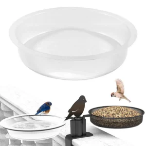 Bird Feed Bowl Transparent Circular Bird Feeder Imple Bird Comfortable Supplies Eating Environment And Fashionable Provide