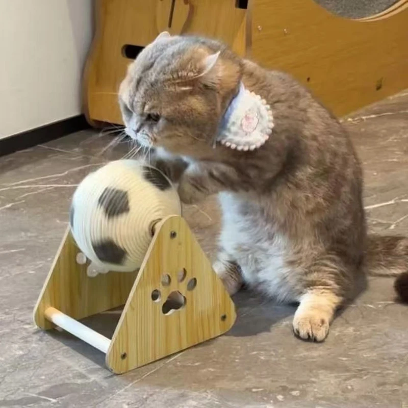 New Interactive Sisal Cat Scratching Ball Wear-Resistant Scratching Supplies Ferris Wheel Vertical Scratching Cat Ball Pet Toy - Image 2