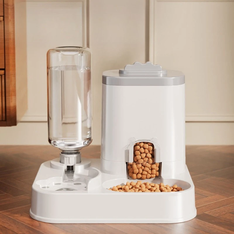 Automatic Cat & Dog Water Dispenser with Integrated Food Basin No Batteries Needed,Automatic Pet Feeder One-Piece Design - Image 6