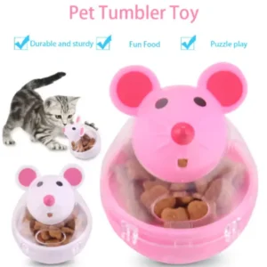 Pet Feeder Cat Toy Mouse Rolling Food Dispenser with Leakage Feature Funny Training Play Tool for Kittens And Cats
