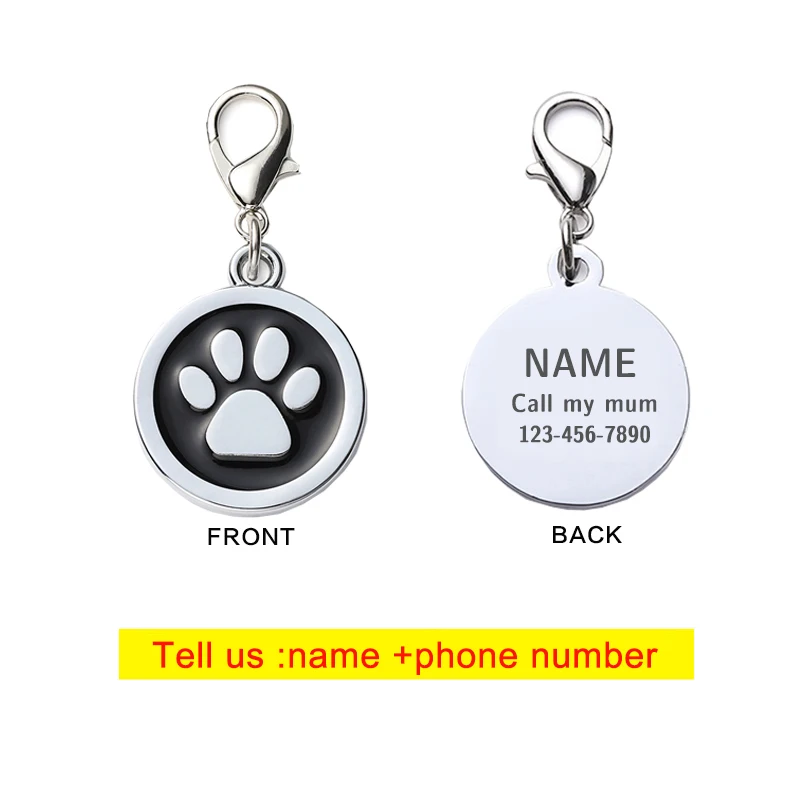 Customizable Dog Collar Address Tags for Dogs Medal with Engraving Name Kitten Puppy Accessories Personalized Cat Necklace Chain - Image 14
