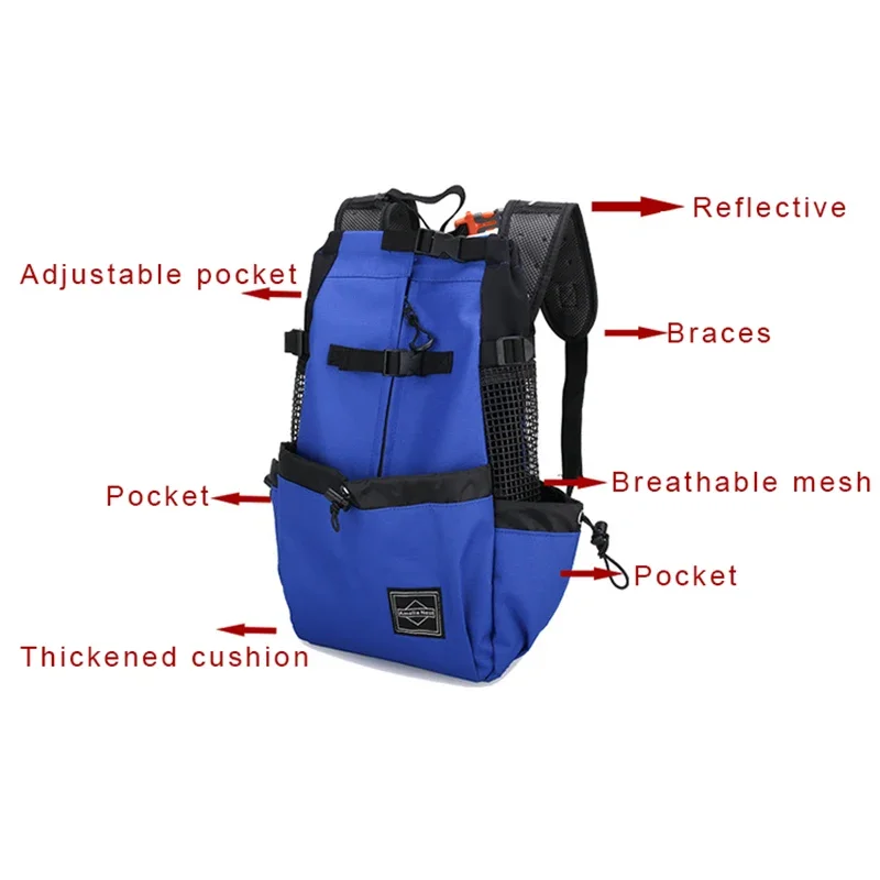 Strong Nylon Dog Carrier Backpack for Small Medium Dogs High Quality Breathable Cycling Backpack for Outdoor Travel Pet Supplies - Image 3