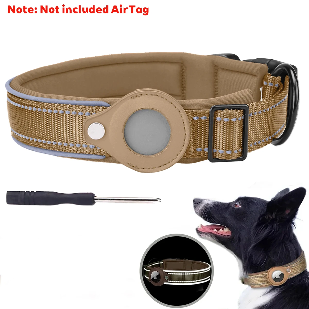 New For Apple Airtag Pet Dog Collar Anti-Lost Reflective Protective Tracker WaterProof For Pet Dog Cat Dog Positioning Collar - Image 10