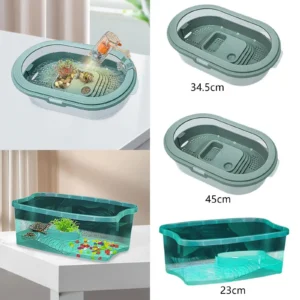 Turtles Tank Aquarium Terrapin Tortoises Case Frog Pets Accessories Amphibians