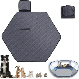 Hexagon Washable Liner for Small Animal Playpen, Portable Reusable Guinea Pig Playpen Pad Hamster Cage Pee Pad Super Abs