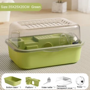 Hamster Cage Pet Cage Plastic Pet Toy Hamster House Gray Pink Green Pet Home