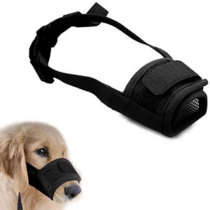 Pet Dog Adjustable Bark Bite Mesh Mouth Muzzle Grooming Anti Stop Chewing for Small Dogs Nylon Belt Dog Accessories Pet Products