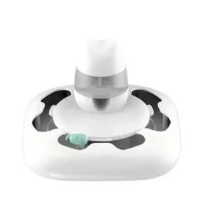 Electric Cat Treat Dispenser Toy Roller Track Rotating Automatic Pet Feeder Rounded USB Charging Smart Cat Trap Toy