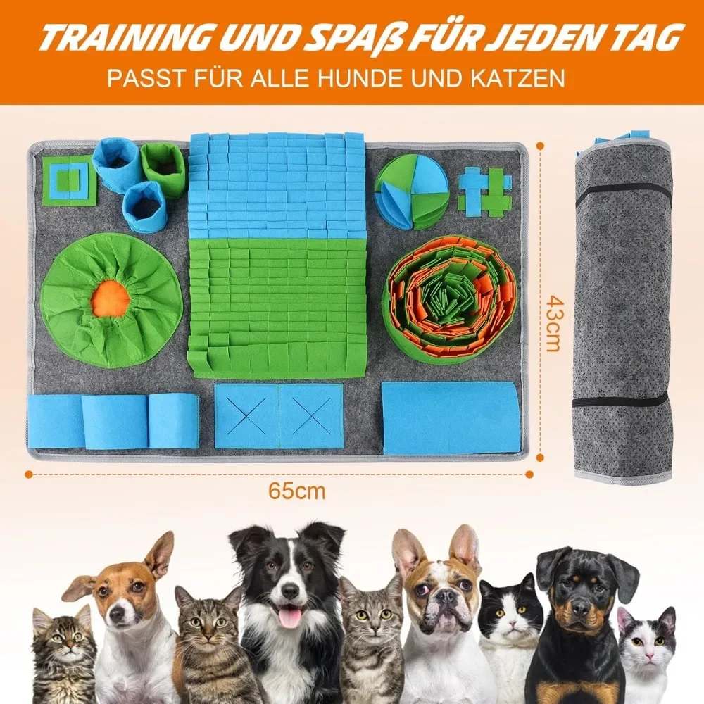 65 X 44 Cm Dog Sniff Mats Encourages Natural Foraging Skills,for Stress Relief,Keeping Dog Interactive - Image 2