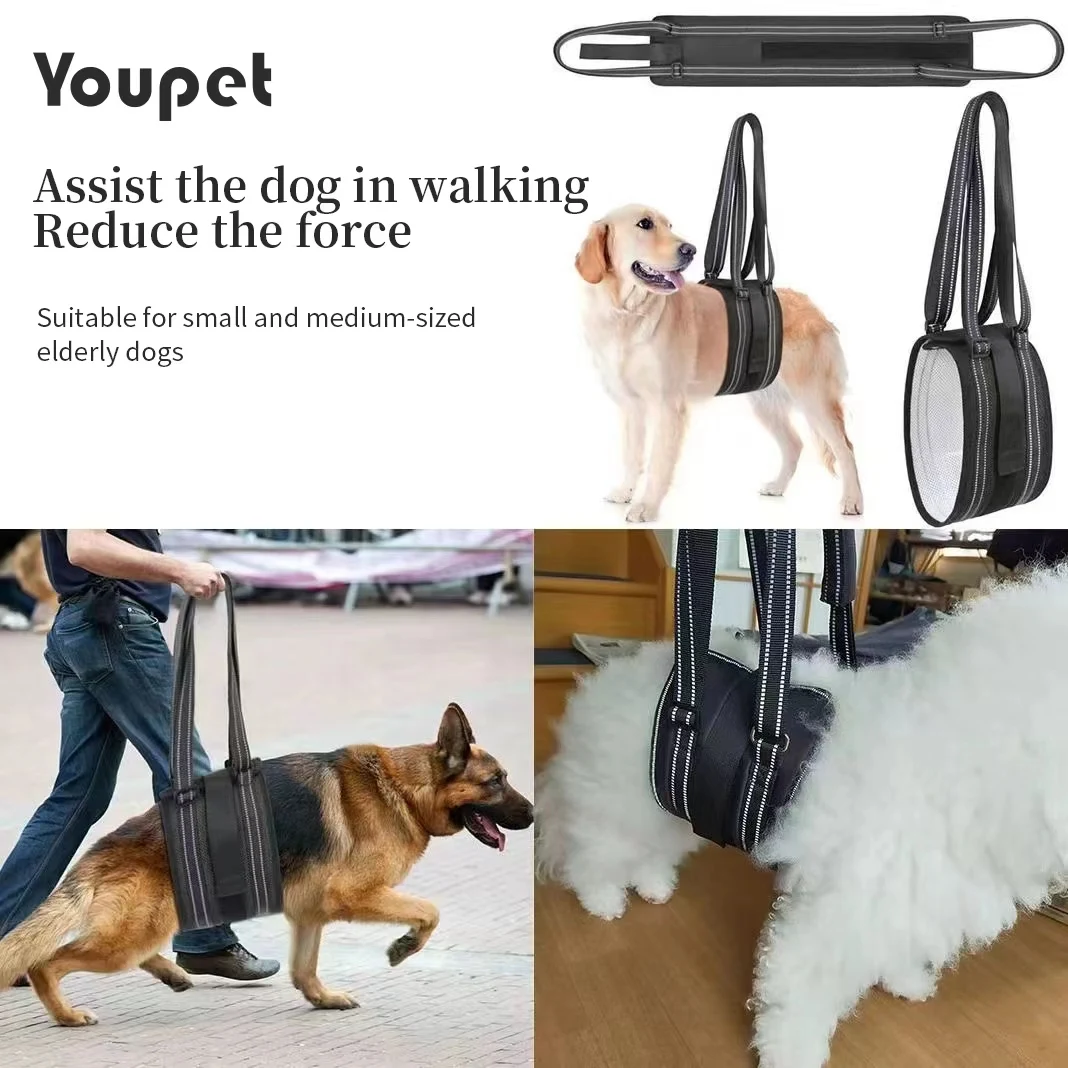 Dog Lift Harness Adjustable Dog Sling for Back Legs Support Rehab Harness for Weak Rear Legs Pet Aid Assist Tool For Elderly Dog - Image 2