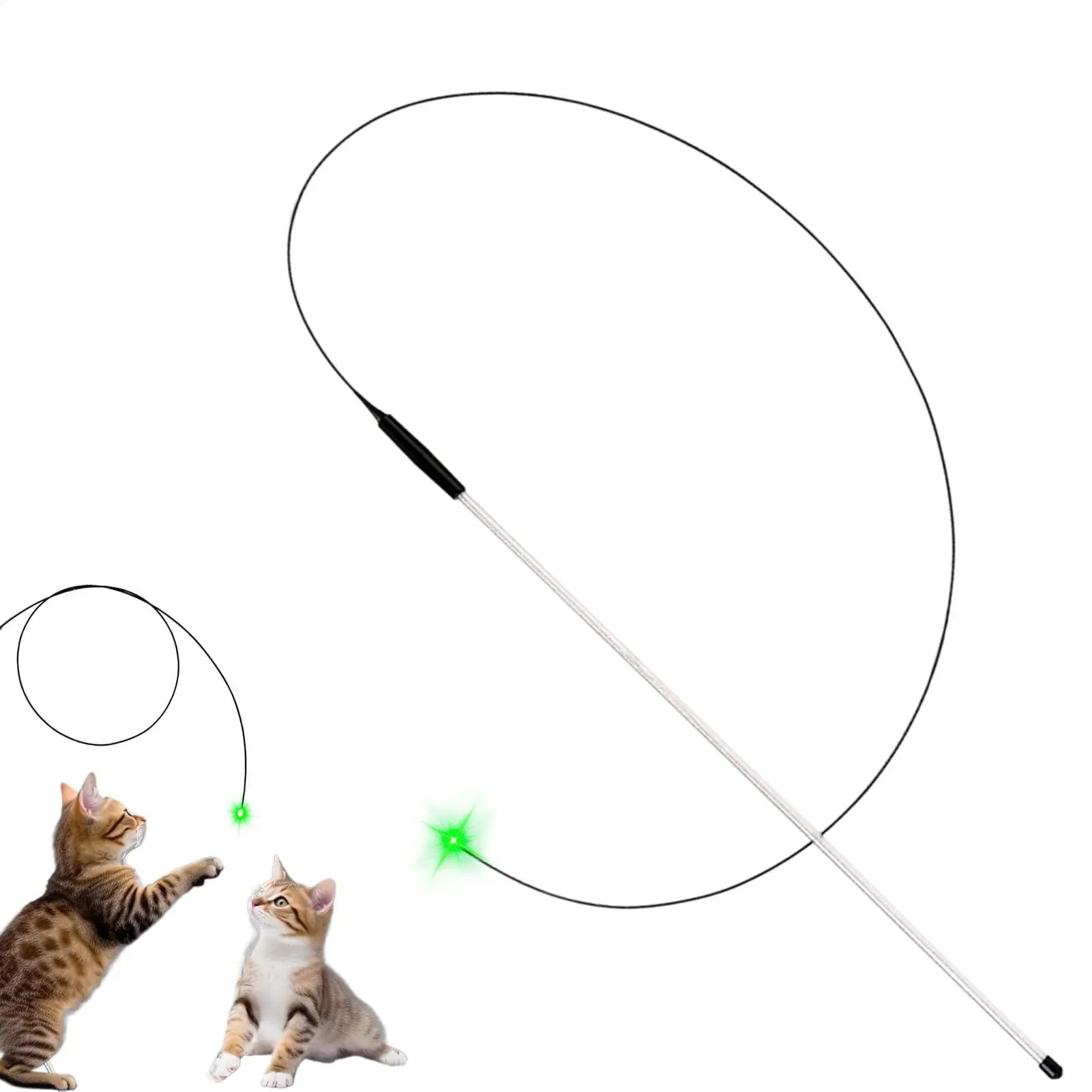 Teaser Wand Cat Toy LED Interactive Funny Teaser Pole Cat Toys Wand for Indoor Kitten Play Boredom Exercise Pet Enrichment - Image 3