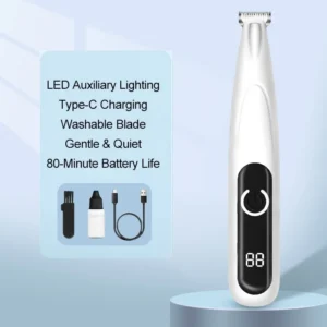 Hair Shaver Low Noise Electric Pet Clippers Pet Hair Trimmer Ceramic Blades Mini Paw Trimmer For Home Use Pet Salon Groomer