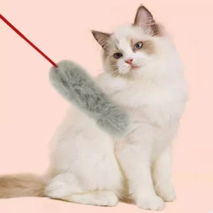 Cat Toy Feather Cat Toys Interactive Plush Wool Toys for Cats Tease Sticks Bite Resistant Pet Fur Cats Toy Teaser Pet Supplies