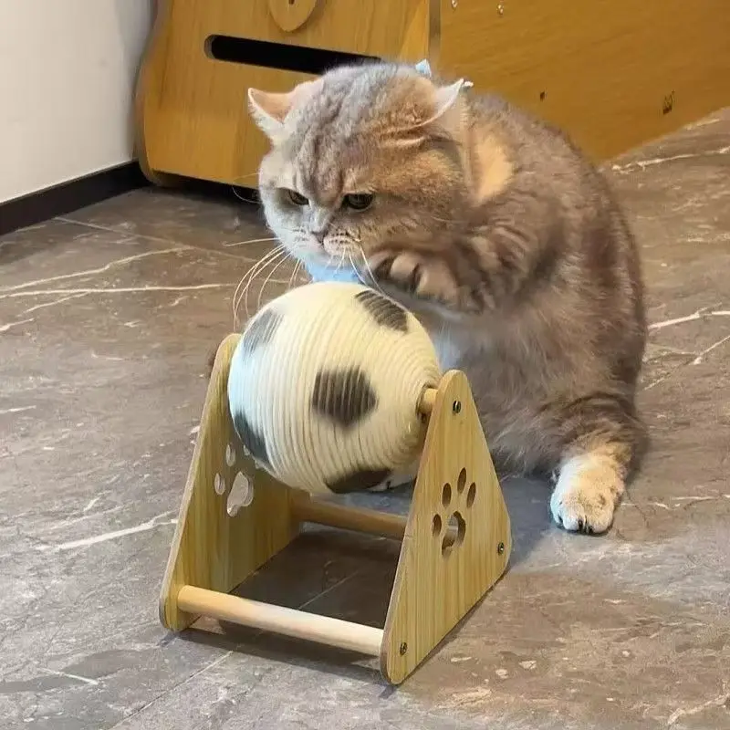 New Interactive Sisal Cat Scratching Ball Wear-Resistant Scratching Supplies Ferris Wheel Vertical Scratching Cat Ball Pet Toy