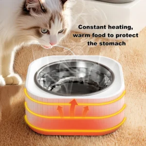 Pet Heating Bowl for Water/Food Cat Bowl Heating Noiseles Keep Warming Dog Water Bowls Winter Constant-temperature Pet Supplies