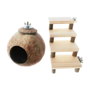 Coconut Hamster House Slee Cage Accessory Exercising Hamster Hut for Rat