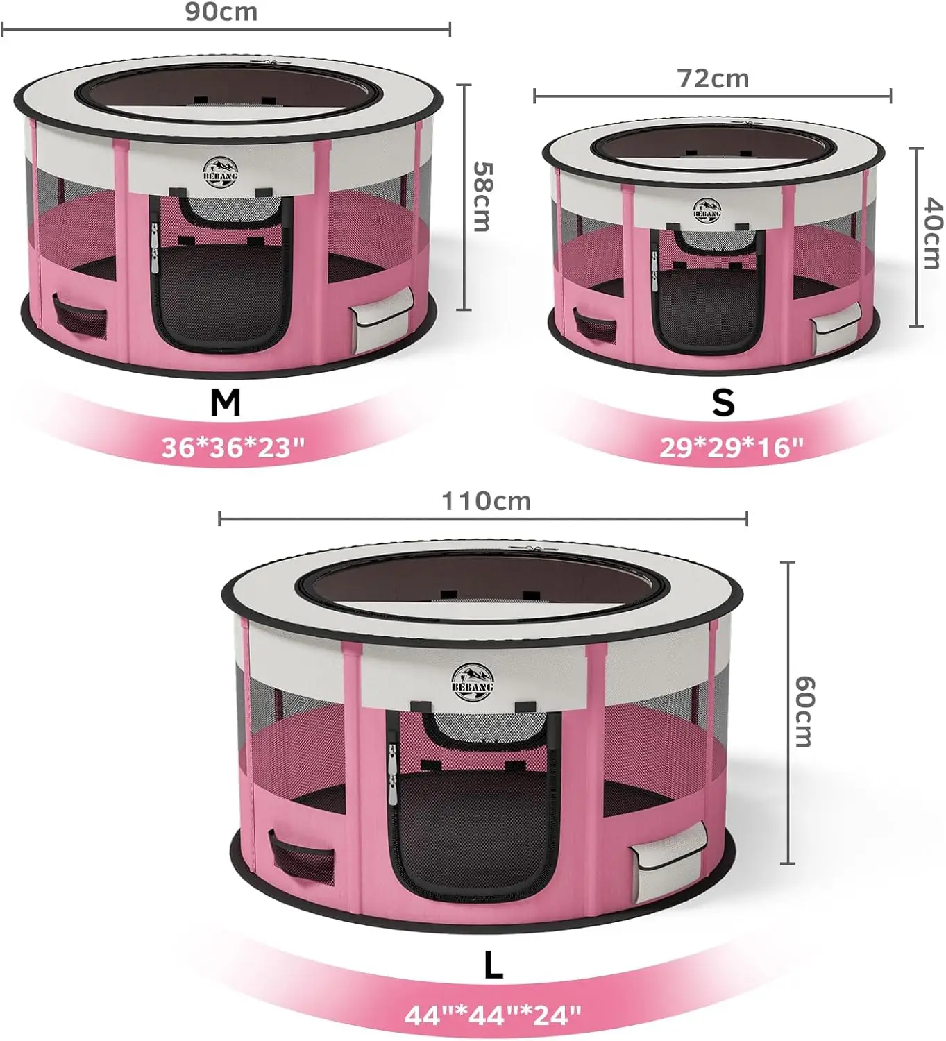 Dog Playpen Puppy Play Pen Indoors Pet Crate Small Dog Cage Portable Foldable Cat Kennel for Kitten Hamster Rabbit Bunny - Image 2