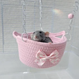 Hamster Squirrel Nest,Breathable and Gnawing Proof Hammock,Golden Silk Bear Squirrel Dutch Pig Sleeping Den  House Nest Hammock