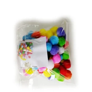 50Pcs Assorted Color Rainbow Balls Lightweight Cat Play Balls for Kitten Exercise Craft Pom Poms for Pet Decoration