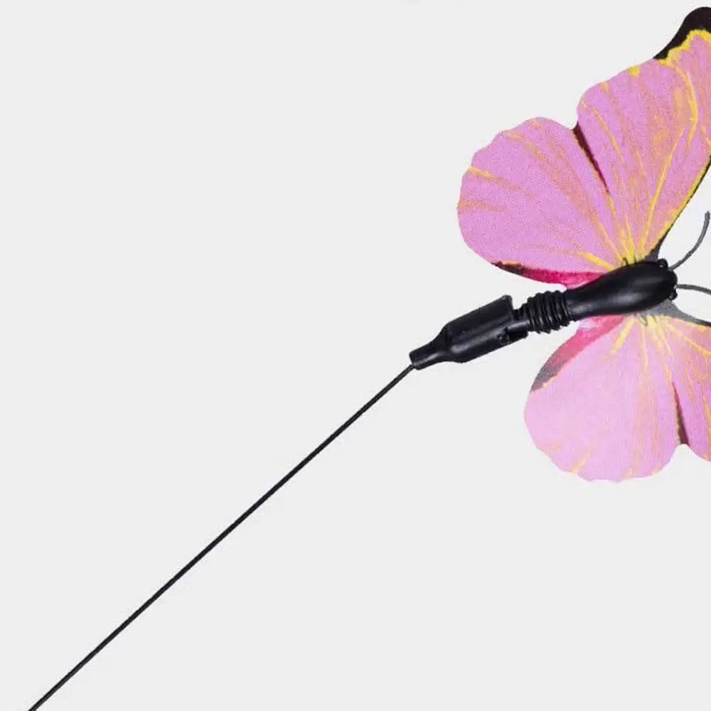 Switchable Butterfly Pattern Cat Teasing Stick Interactive Toy Self-hilarity Relieves Automatic Cat Teaser 360° Swivel Electric - Image 3