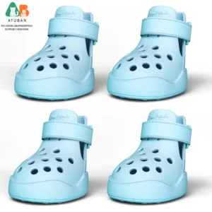 Dog Shoes,Non-Slip Waterproof Dog Boots,Dog Booties Sandals for Dogs, Easy ON&Off Adjustable Easy-Clean Boots for Beach Outdoor