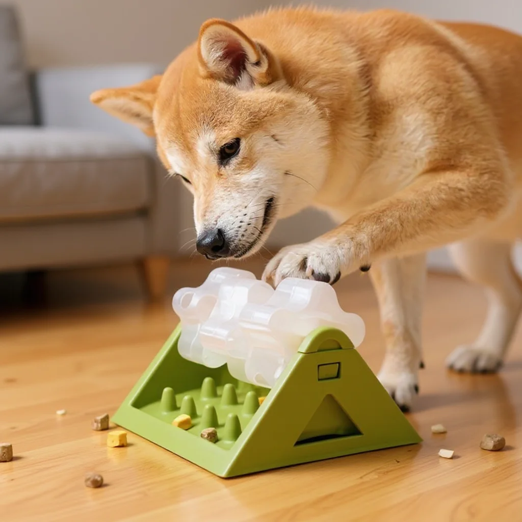 Interactive Dog Toys Food Dispenser Toy - Puzzle Feeder with Leak-Proof Design Slow-Feeding Design Durable PP Material for Dogs - Image 2