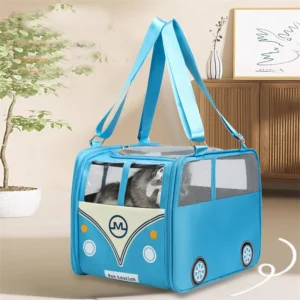 Creative Travel Bus Pet Cat Carrier Bag Outdoor Travel Backpack for Cats Small Dogs Breathable Carrying Bag Within 10kg