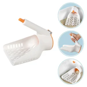High Capacity Cat Litter Scoop Large Aperture Design Sturdy Plastic Litter Shovel for Removal Ergonomic Handle