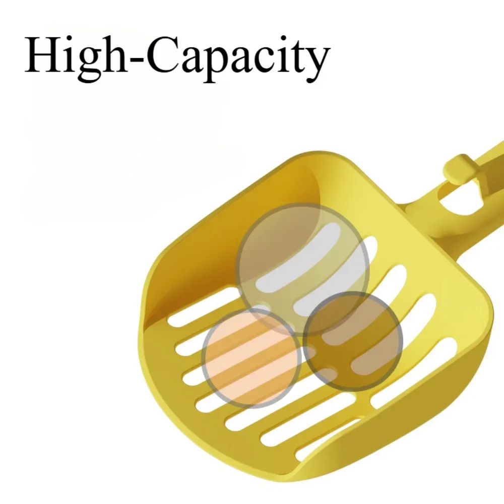 Macron Color Large Cat Litter Scoop Toilet Litter Box Cleaning Long Handled Cat Poop Scoop Large Hole Tofu Cat Litter Scoop - Image 4