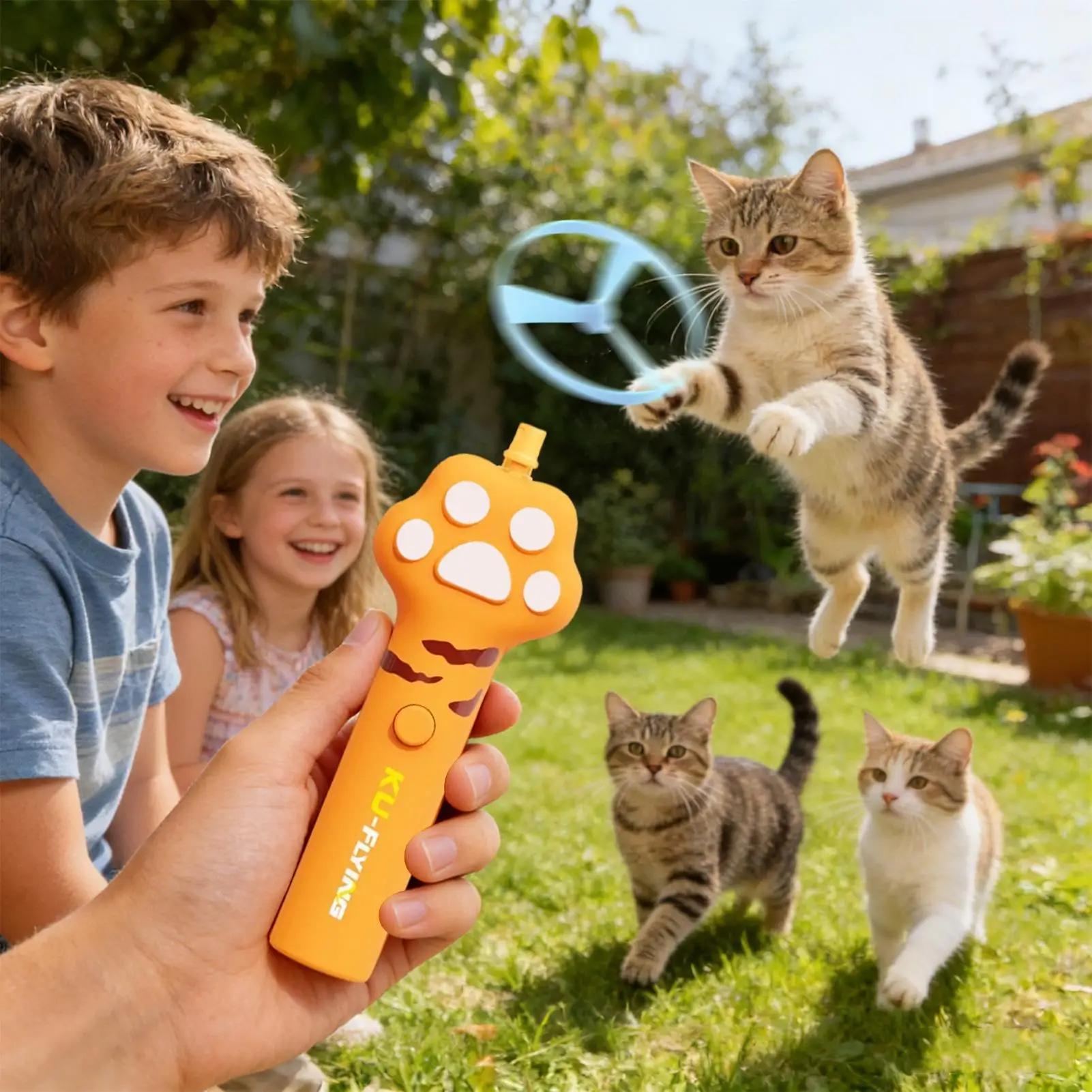 Cat Flying Disc Toy Rechargeable Kitten Flying Saucer Fetch Toy For Cats For Pet Christmas Halloween Birthday Party Enrichment - Image 3