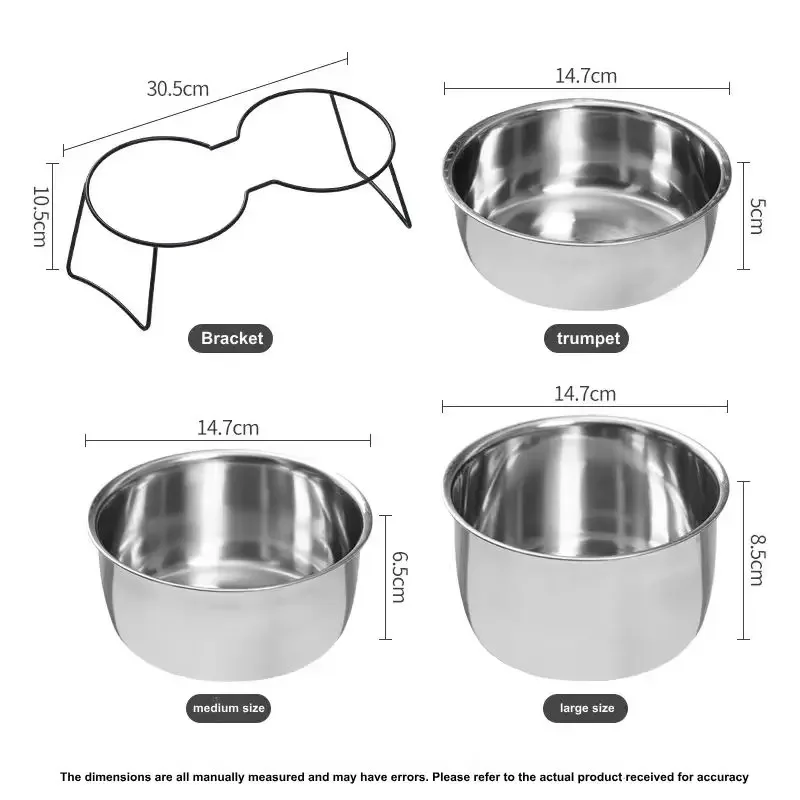 Elevated Cat Bowls, Dog Bowl, Stainless Steel Raised Cat Food Water Bowl Set with Stand Pet Feeding Bowls for Indoor Cats Dogs - Image 6