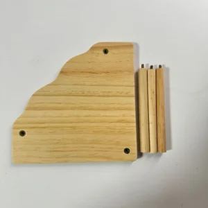 Wooden Hamster Play Platform Easy to Install Chew-Resistant Small Pet Playing Stand Cage Accessory 2 Layer Playground