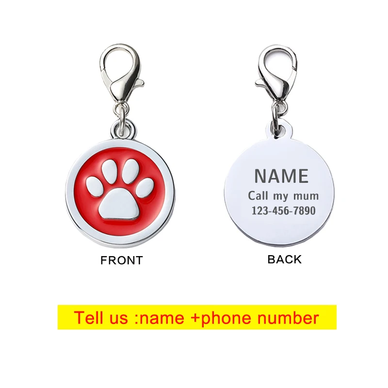 Customizable Dog Collar Address Tags for Dogs Medal with Engraving Name Kitten Puppy Accessories Personalized Cat Necklace Chain - Image 11