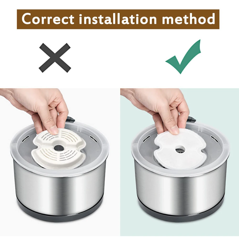 4/8/12Pcs Replaced Activated Carbon Contton Filters For Cat Pet Dog Water Fountain Drinking Dispenser Replacement Set - Image 2