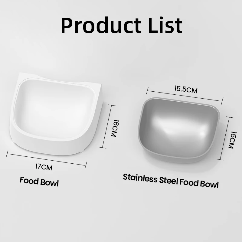 ROJECO Only Stainless Steel Single & Double Bowl Accessories For 4L Automatic Pet Feeder Cat Food Dispenser Without Pet Feeder - Image 4