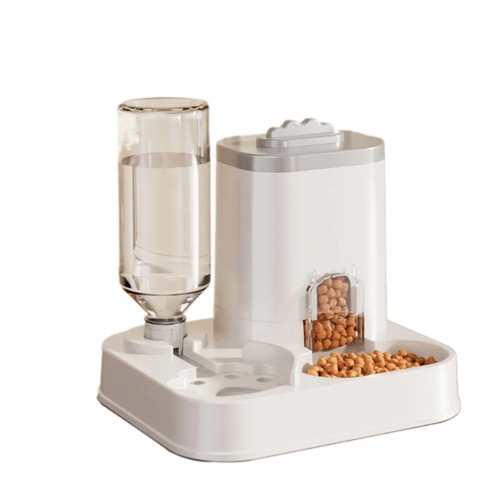 Automatic Cat & Dog Water Dispenser with Integrated Food Basin No Batteries Needed,Automatic Pet Feeder One-Piece Design - Image 7