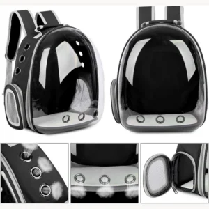 Cat Pet Carrier Backpack - Transparent Capsule Bubble Design, Breathable for Small Animals (Puppy/Kitty/Bird), Ideal for Travel