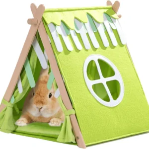 Rabbit Hideout, Small Animal Houses and Habitats, Guinea Pig Tent Tunnel Cages for Guinea Pigs, Hamster, Rats, Bunny and