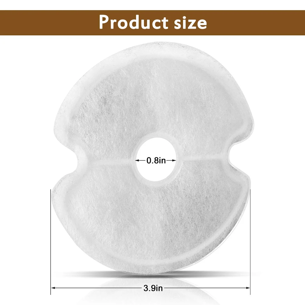 4/8/12Pcs Replaced Activated Carbon Contton Filters For Cat Pet Dog Water Fountain Drinking Dispenser Replacement Set - Image 5
