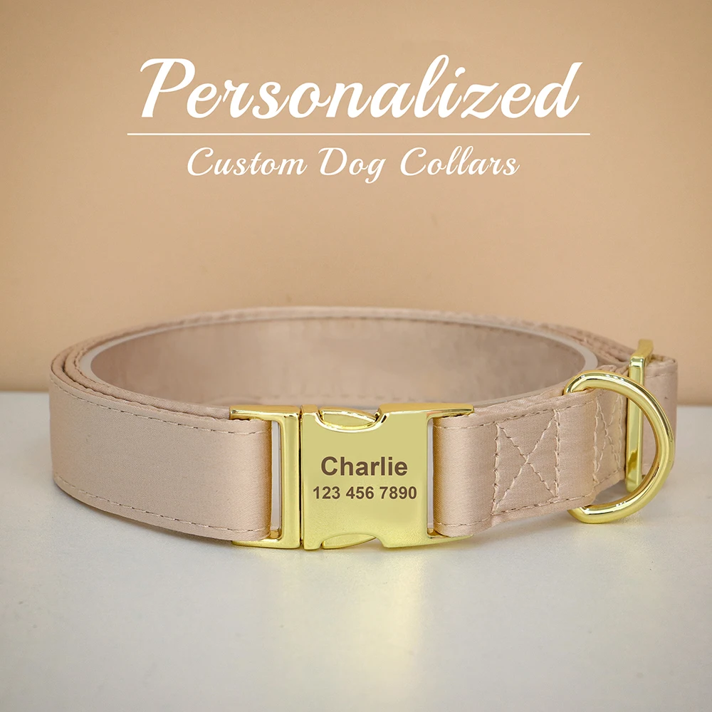 Personalized Silk Dog Collar Adjustable Durable Dog Collar with Bowtie Flower For Small Medium Large Dogs Wedding Bowtie Collars - Image 23